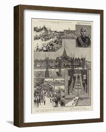 The Cremation of the Uncle of the King of Siam, at Bangkok-Adrien Emmanuel Marie-Framed Giclee Print