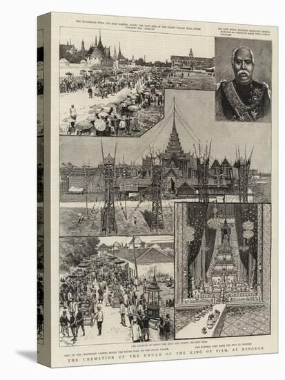 The Cremation of the Uncle of the King of Siam, at Bangkok-Adrien Emmanuel Marie-Stretched Canvas