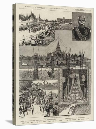 The Cremation of the Uncle of the King of Siam, at Bangkok-Adrien Emmanuel Marie-Stretched Canvas