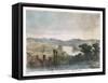 The Crescent Moon, a View Over a Landscape-Charles F. Bunt-Framed Stretched Canvas