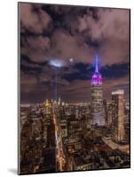 The Crescent Moon with the Tribute Lights-Bruce Getty-Mounted Photographic Print