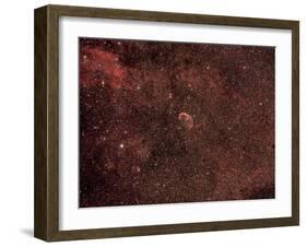 The Crescent Nebula, an Emission Nebula in the Cygnus Constellation-null-Framed Photographic Print