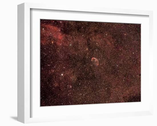 The Crescent Nebula, an Emission Nebula in the Cygnus Constellation-null-Framed Photographic Print