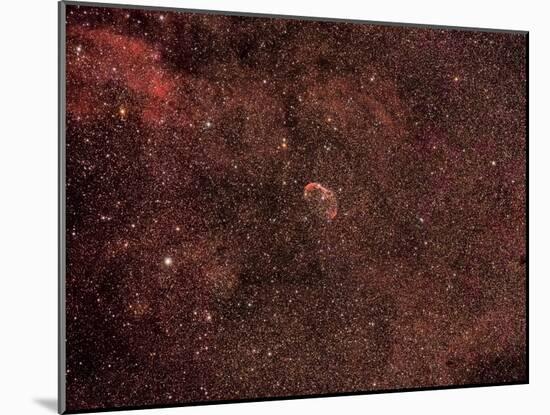 The Crescent Nebula, an Emission Nebula in the Cygnus Constellation-null-Mounted Photographic Print