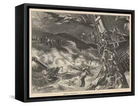 The Crew of a Sailing Ship-F. Laendner-Framed Stretched Canvas