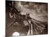 The Crew of a Yarmouth Herring Boat Pull in Their Catch on a Storm Tossed North Sea, 1935-null-Mounted Photographic Print