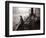 The Crew of a Yarmouth Herring Boat Pull in Their Catch on a Storm Tossed North Sea, 1935-null-Framed Photographic Print