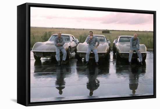 The Crew of Apollo 12 as They Sit on their Chevrolet Corvette Stingrays, September 23, 1969-Ralph Morse-Framed Stretched Canvas