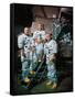 The Crew of Apollo 8 in Front of a Simulator, 1968-null-Framed Stretched Canvas