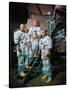 The Crew of Apollo 8 in Front of a Simulator, 1968-null-Stretched Canvas