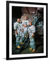 The Crew of Apollo 8 in Front of a Simulator, 1968-null-Framed Photographic Print