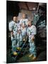 The Crew of Apollo 8 in Front of a Simulator, 1968-null-Mounted Photographic Print