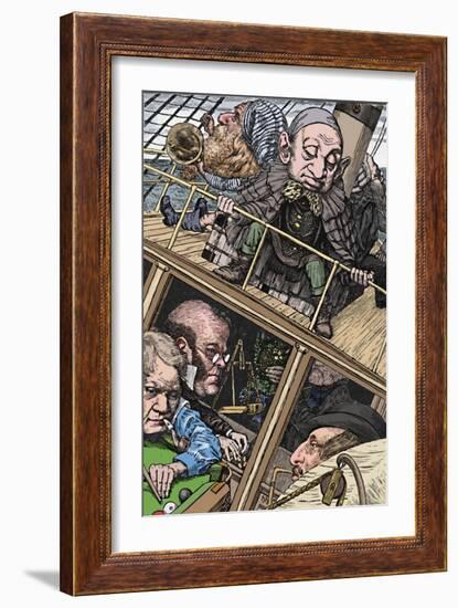 'The Crew Was Complete. From 'The Hunting of the Snark' (Lewis Carroll)', 1874-1876, (1923)-Henry Holiday-Framed Giclee Print