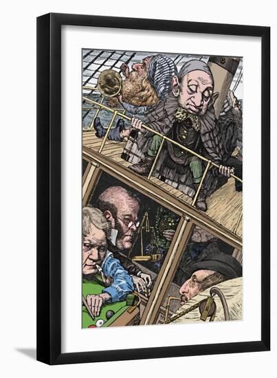 'The Crew Was Complete. From 'The Hunting of the Snark' (Lewis Carroll)', 1874-1876, (1923)-Henry Holiday-Framed Giclee Print