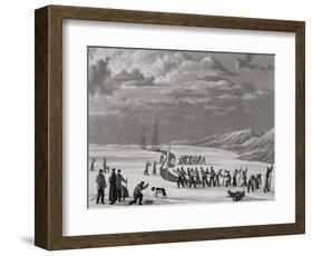 The Crews of H.M.S. Hecla & Griper Cutting into Winter Harbour, September 26th 1819-William Westall-Framed Giclee Print