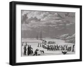The Crews of H.M.S. Hecla & Griper Cutting into Winter Harbour, September 26th 1819-William Westall-Framed Giclee Print