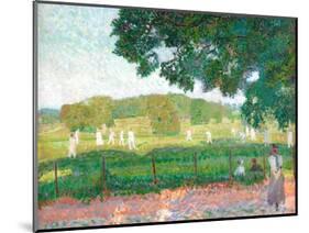 The Cricket Match, 1909 (Oil on Canvas)-Spencer Frederick Gore-Mounted Giclee Print