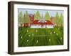 The Cricket Match-Mark Baring-Framed Giclee Print