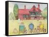 The Cricket Match-Gillian Lawson-Framed Stretched Canvas