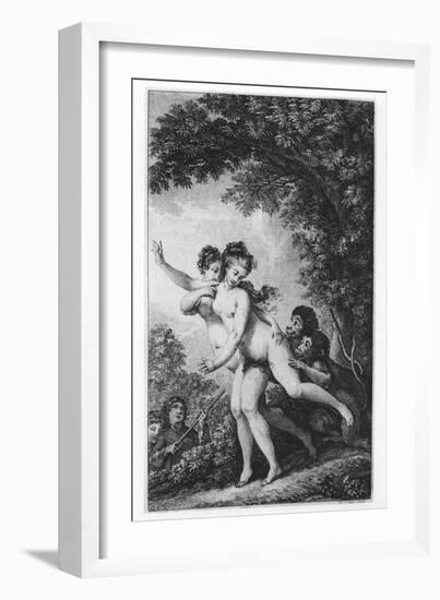 The Cries Proceeded from Two Young Women Who Were Tripping Disrobed Among the Mead-Charles Monnet-Framed Giclee Print