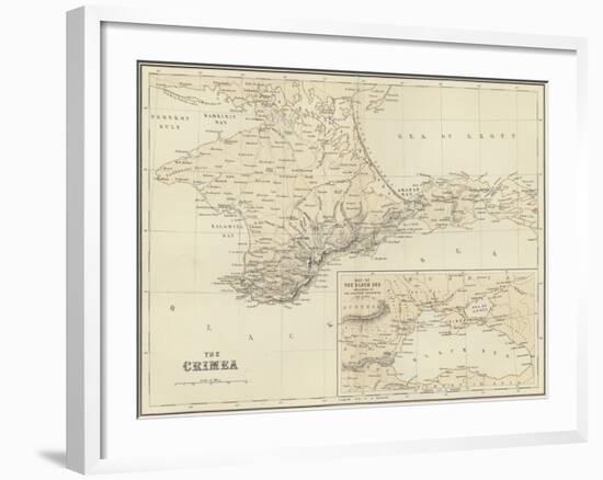 The Crimea; Map of the Black Sea-null-Framed Giclee Print