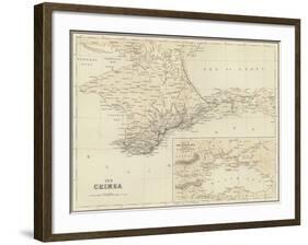 The Crimea; Map of the Black Sea-null-Framed Giclee Print