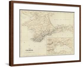 The Crimea; Map of the Black Sea-null-Framed Giclee Print