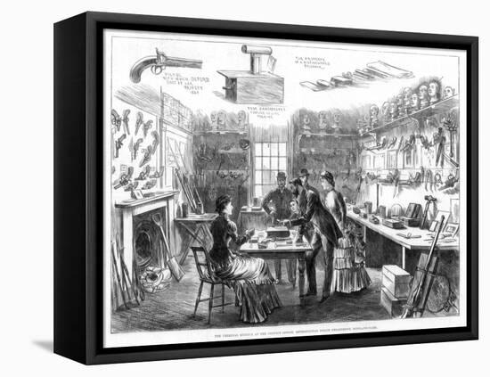 The Criminal Museum at the Convict Office, Metropolitan Police Department, London, 1883-Swain-Framed Stretched Canvas