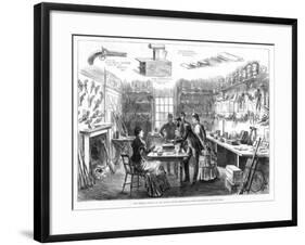 The Criminal Museum at the Convict Office, Metropolitan Police Department, London, 1883-Swain-Framed Giclee Print