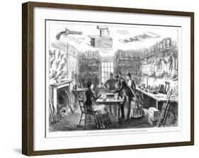 The Criminal Museum at the Convict Office, Metropolitan Police Department, London, 1883-Swain-Framed Giclee Print