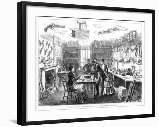 The Criminal Museum at the Convict Office, Metropolitan Police Department, London, 1883-Swain-Framed Giclee Print