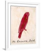 The Crimson Bird, from Sixteen Drawings of Comic Birds-Edward Lear-Framed Giclee Print