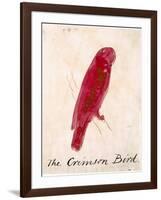 The Crimson Bird, from Sixteen Drawings of Comic Birds-Edward Lear-Framed Giclee Print