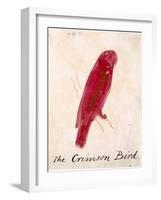 The Crimson Bird, from Sixteen Drawings of Comic Birds-Edward Lear-Framed Giclee Print