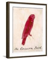 The Crimson Bird, from Sixteen Drawings of Comic Birds-Edward Lear-Framed Premium Giclee Print