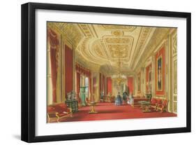 The Crimson Drawing Room, Windsor Castle, 1838-James Baker Pyne-Framed Giclee Print