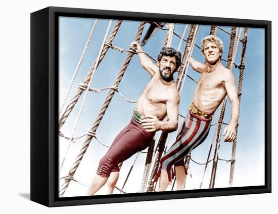 The Crimson Pirate, Nick Cravat, Burt Lancaster, 1952-null-Framed Stretched Canvas