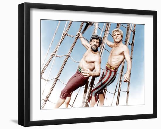 The Crimson Pirate, Nick Cravat, Burt Lancaster, 1952-null-Framed Photo