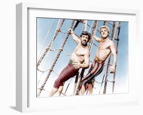 The Crimson Pirate, Nick Cravat, Burt Lancaster, 1952-null-Framed Photo