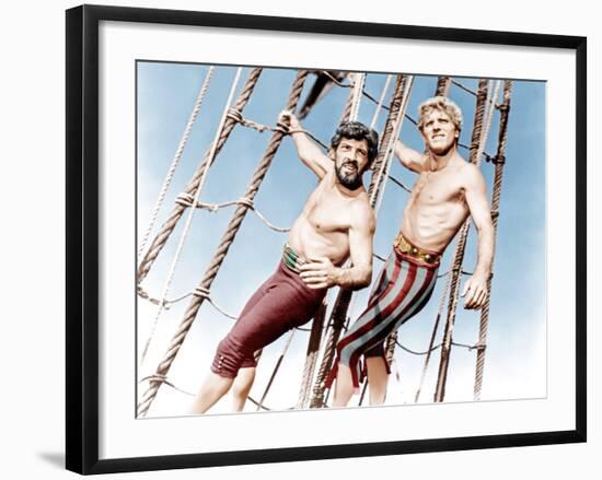 The Crimson Pirate, Nick Cravat, Burt Lancaster, 1952-null-Framed Photo