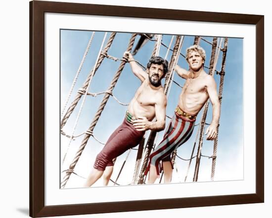 The Crimson Pirate, Nick Cravat, Burt Lancaster, 1952-null-Framed Photo