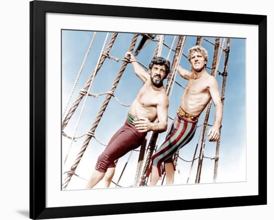 The Crimson Pirate, Nick Cravat, Burt Lancaster, 1952-null-Framed Photo