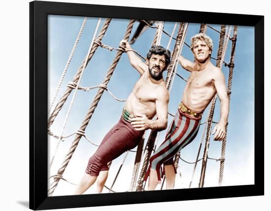 The Crimson Pirate, Nick Cravat, Burt Lancaster, 1952-null-Framed Photo