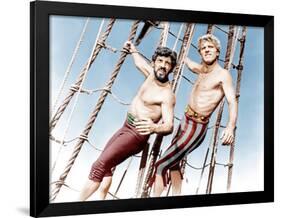 The Crimson Pirate, Nick Cravat, Burt Lancaster, 1952-null-Framed Photo