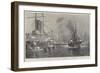 The Crisis at Zanzibar, British War-Ships Engaged in the Bombardment of the Sultan's Palace-Fred T. Jane-Framed Giclee Print