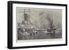 The Crisis at Zanzibar, British War-Ships Engaged in the Bombardment of the Sultan's Palace-Fred T. Jane-Framed Giclee Print