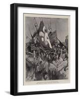 The Crisis in China, Captured Boxer Flags-Frank Craig-Framed Giclee Print