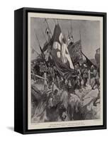 The Crisis in China, Captured Boxer Flags-Frank Craig-Framed Stretched Canvas
