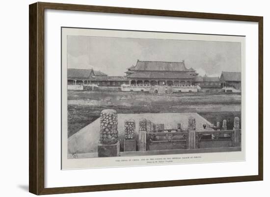 The Crisis in China, One of the Courts of the Imperial Palace at Peking-Joseph Holland Tringham-Framed Giclee Print