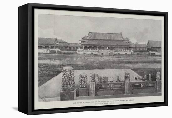 The Crisis in China, One of the Courts of the Imperial Palace at Peking-Joseph Holland Tringham-Framed Stretched Canvas